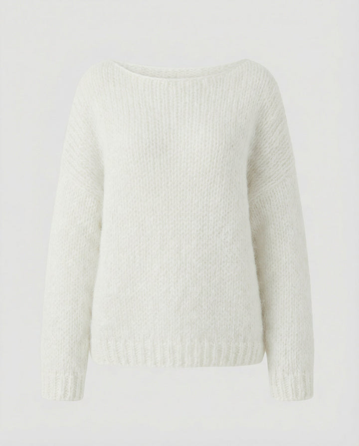 Oversized Pullover U Boot Ausschnitt