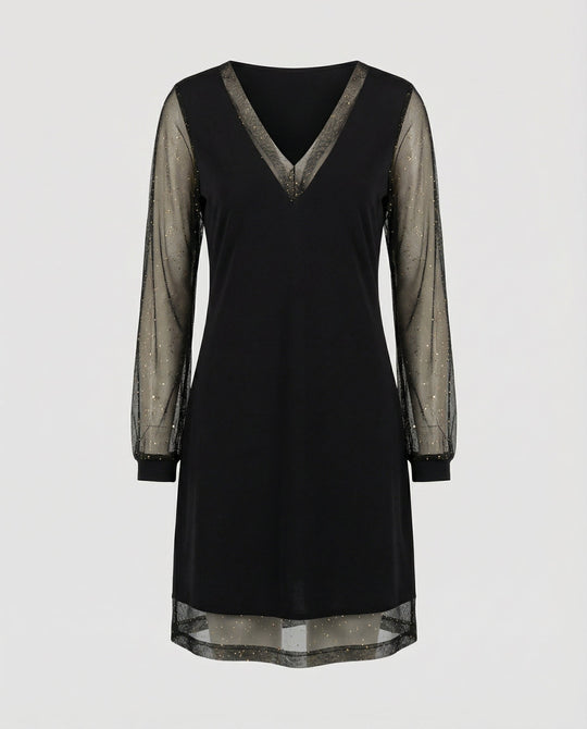 Elegantes V-Ausschnitt Abendkleid