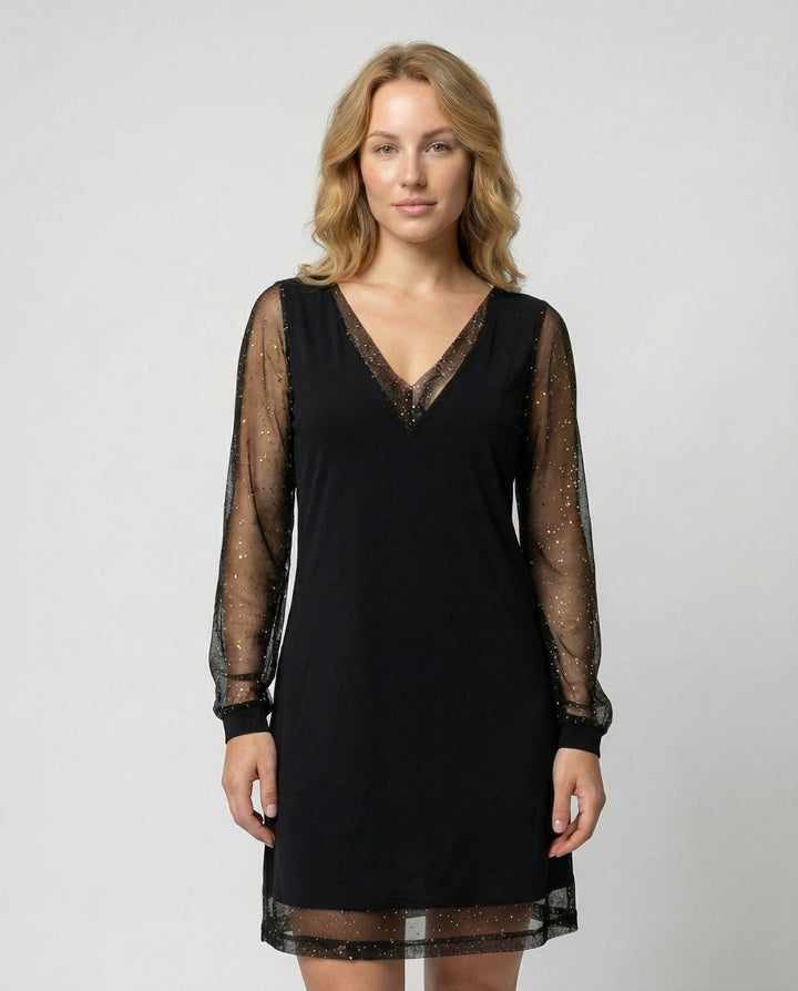 Elegantes V-Ausschnitt Abendkleid