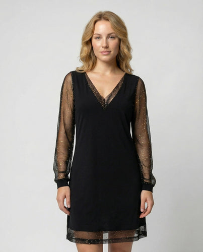 Elegantes V-Ausschnitt Abendkleid