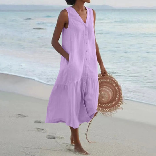 V-Ausschnitt Kleid