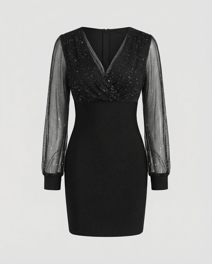 Elegantes Pailletten Partykleid Damen