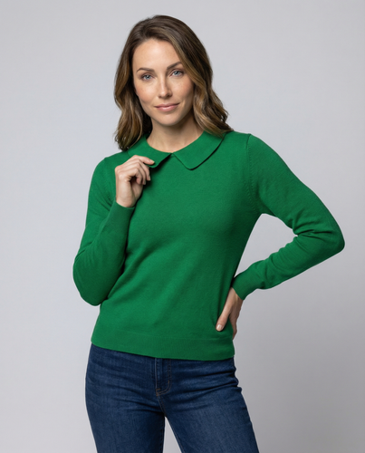Kragenstrick Pullover Damen