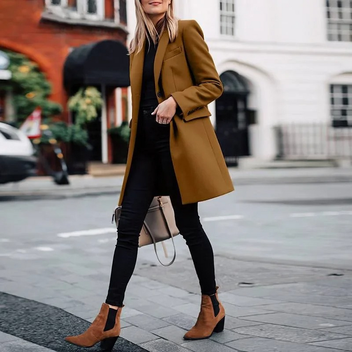 Eleganter Trenchcoat Damen Einfache Knotung - Arvani