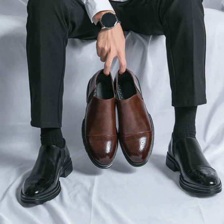 Elegante Herrenschuhe Klassische Slipper Anzugschuhe mit Eleganter Verarbeitung