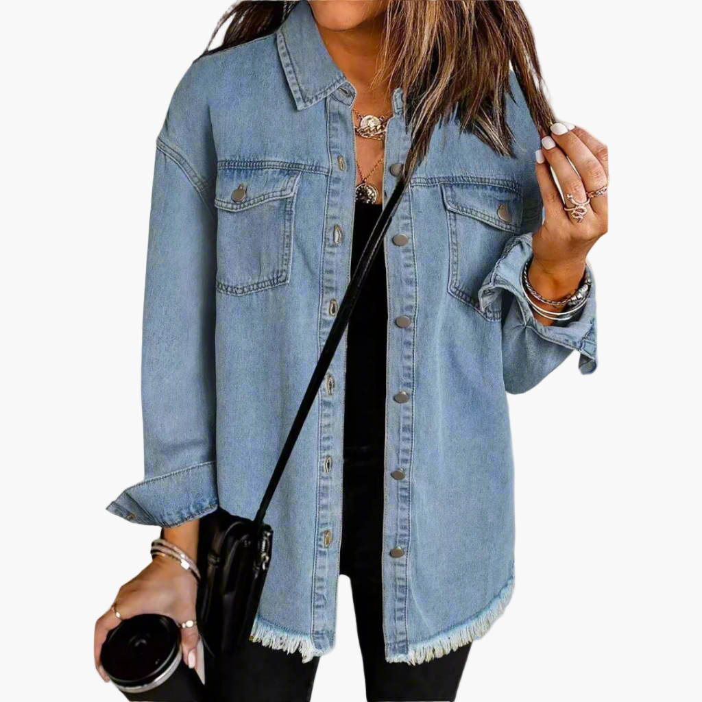 Jeansjacke Im Lässigen Vintage-Stil - Perfekt für Freizeit und Alltag