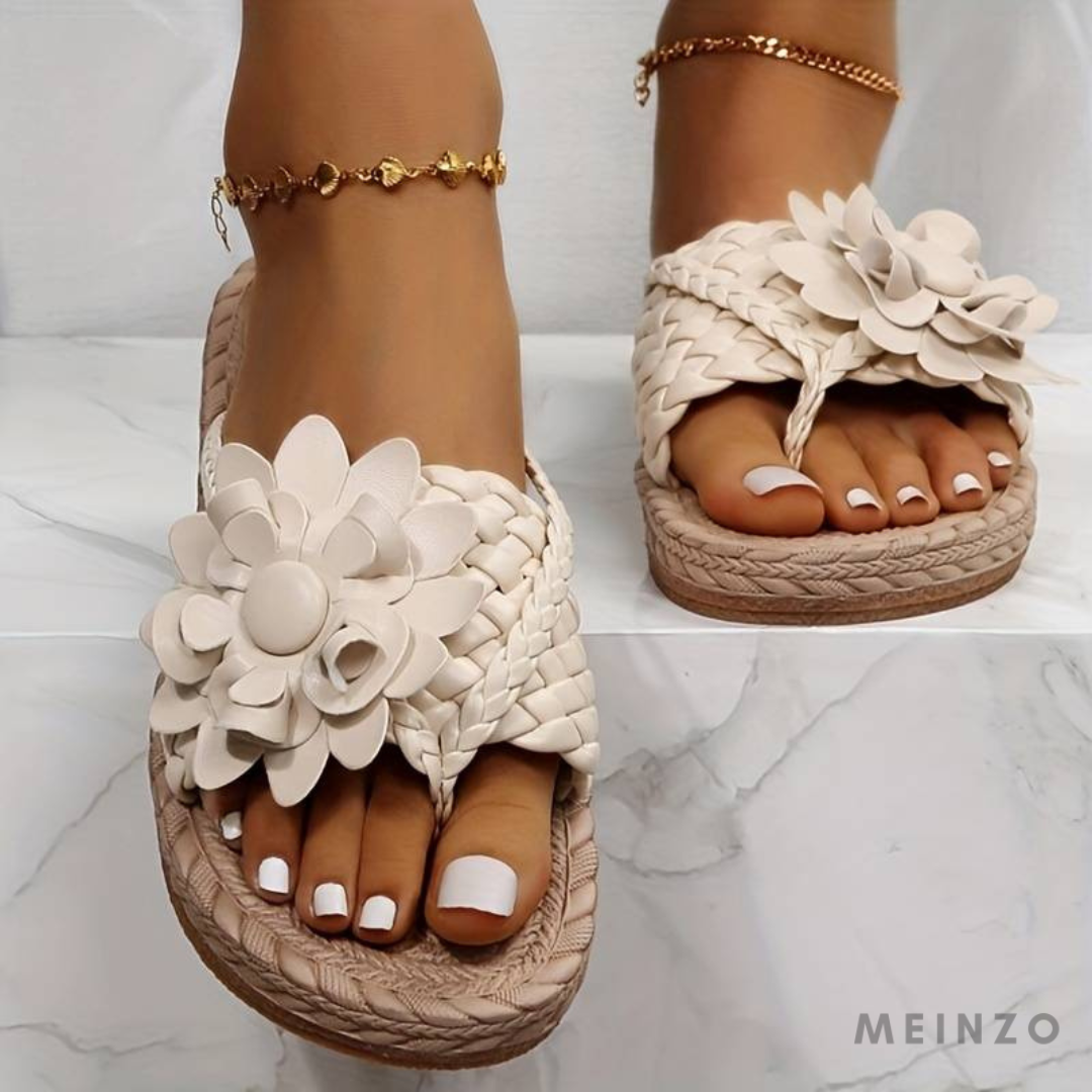Nord Taschen | Damen-Sandalen mit Offener Zehenspitze und Eleganten Geflochtenen Riemen