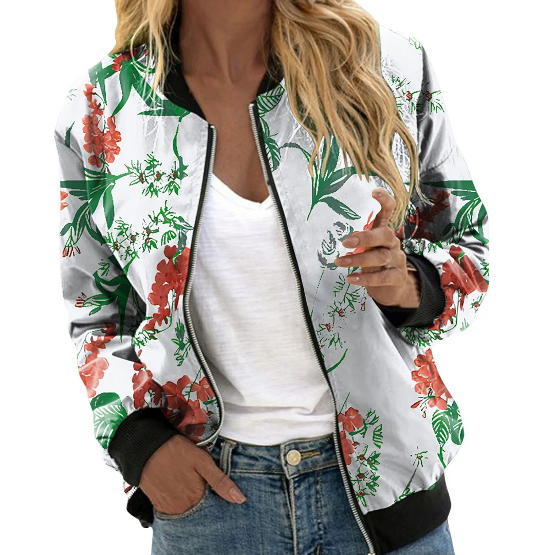 Blazer mit LNord Taschenhaften Blumen für Frauen