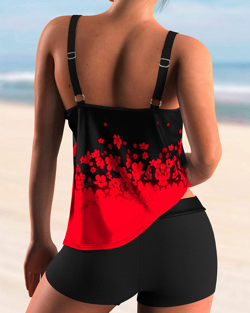 Blumenmuster Tankini Set