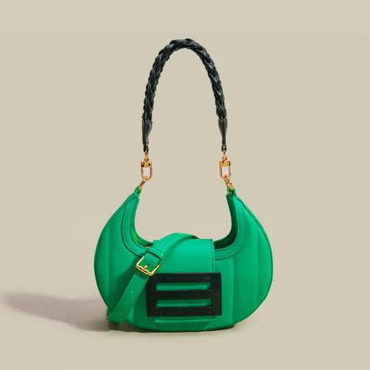 Nord Taschen | Umhängetasche für Damen - Modische Henkeltasche im Halbmond-Design mit verstellbarem Schulterriemen