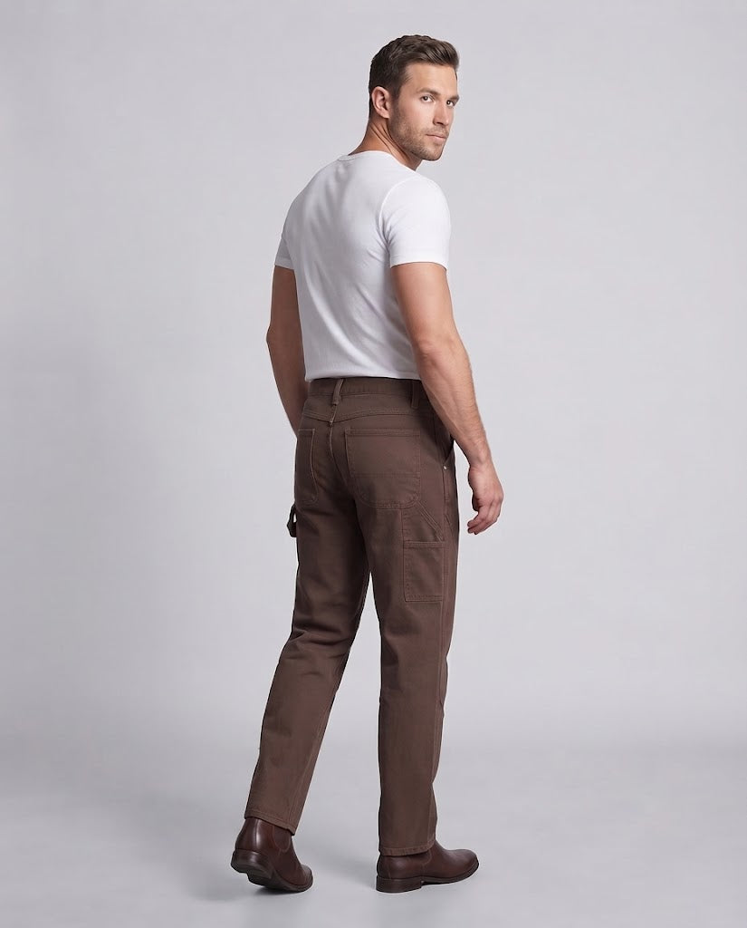 Herren Carpenter-Hose aus robustem Baumwoll-Twill mit weitem Bein Nord Taschen