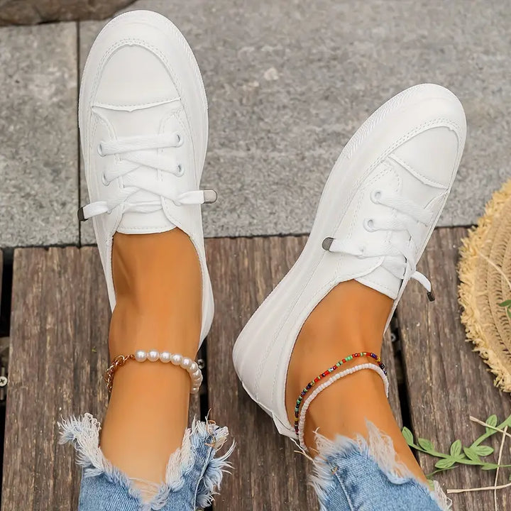 Damen Schuhe Flach Freizeitstil Synthetikleder