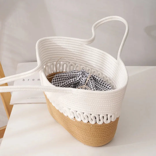 Nord Taschen | Shopper Tasche für Damen - Geräumige Umhängetasche mit modischem Design und geflochtenem Detail