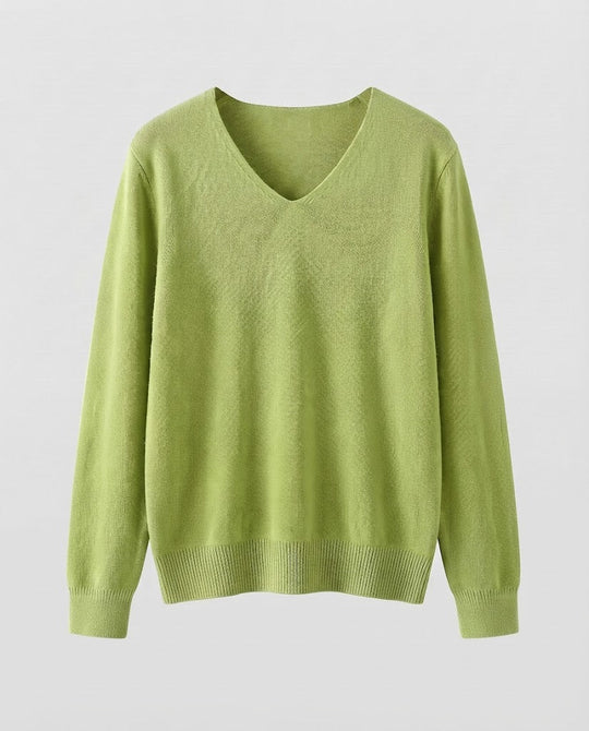 Damen Feinstrick-V-Ausschnitt-Pullover aus kuscheligem Angora-Mix Nord Taschen