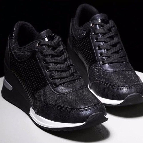 Orthopädische Sneakers mit hohen Absatz und Keilabsatz - Arvani