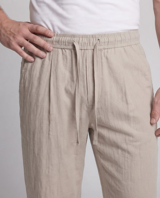 Herren Bequeme und lässige Leinenhose Nord Taschen