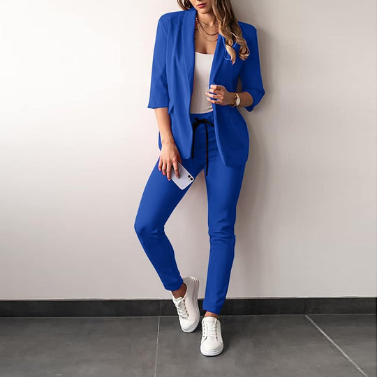 2-Teiliger Damenanzug Stilvoller Blazer und Hose für Damen