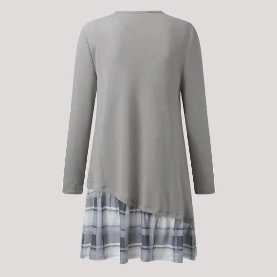 Langärmeliges kariertes Kleid - Vittorelli