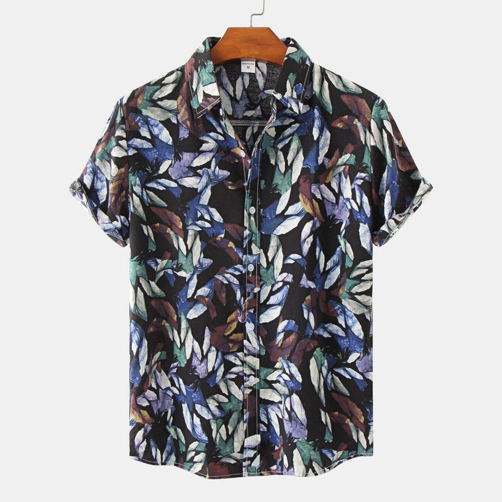 Floral kurzärmeliges Blumenhemd Männer