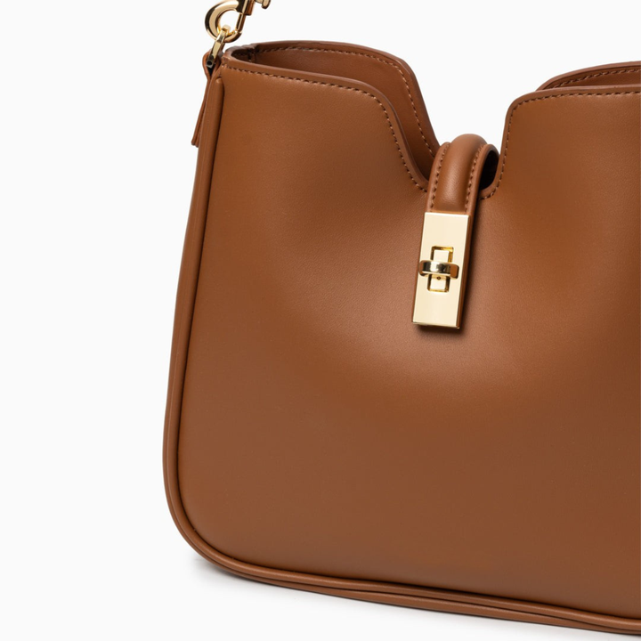 Nord Taschen | Vegane Leder-Schultertasche mit Drehverschluss
