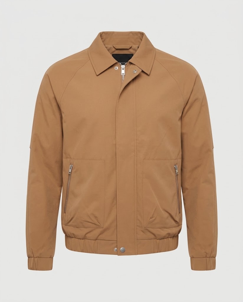 Herren Tech-Utility-Bomberjacke mit Hemdkragen, verdecktem Reißverschluss und D‑Ring-Detail Nord Taschen