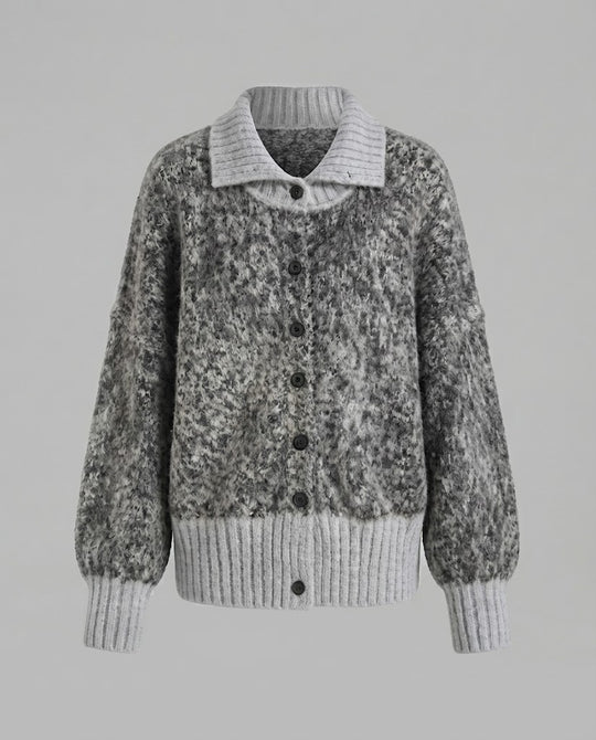 Damen Grobgestrickte Oversize-Knopfjacke aus Mohair-Optik Nord Taschen