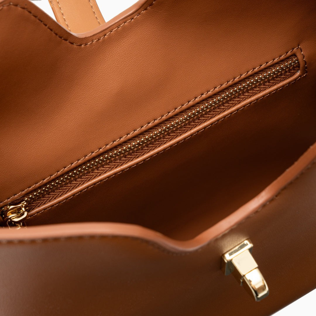 Nord Taschen | Vegane Leder-Schultertasche mit Drehverschluss