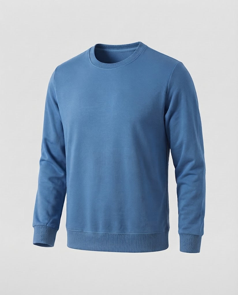 Herren Rundhals‑Sweatshirt aus Baumwollmix in Oversize‑Passform mit gerippten Bündchen Nord Taschen