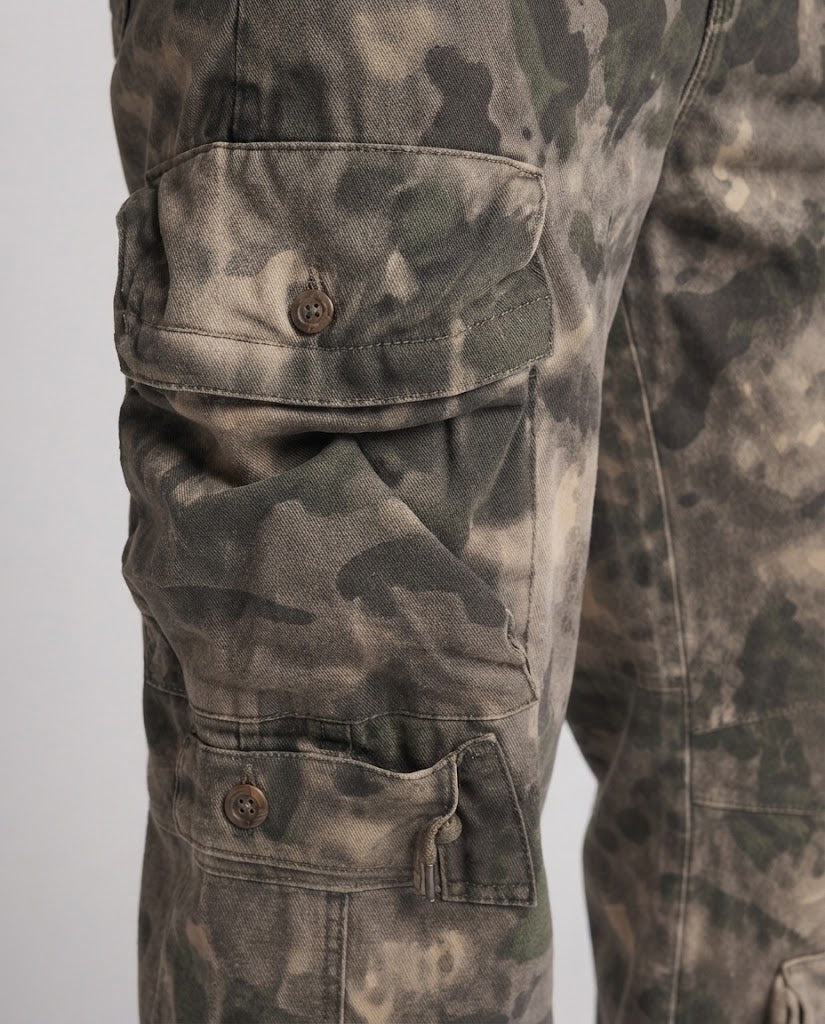 Herren stilvolle Camouflage Cargo-Hosen Nord Taschen