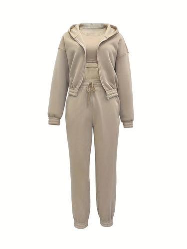 Kapuzenjacke & Tanktop & Jogginghose Drei Teilige Satz Outfits - Arvani
