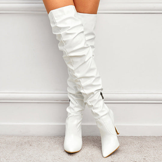 Kniehohe Lange Stiefel für Frauen mit Super Hohem Absatz für Partys