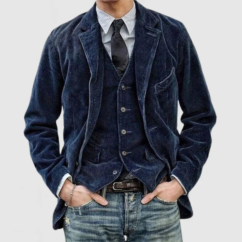 Stilvolles Vintage-Set Aus Blazer und Weste