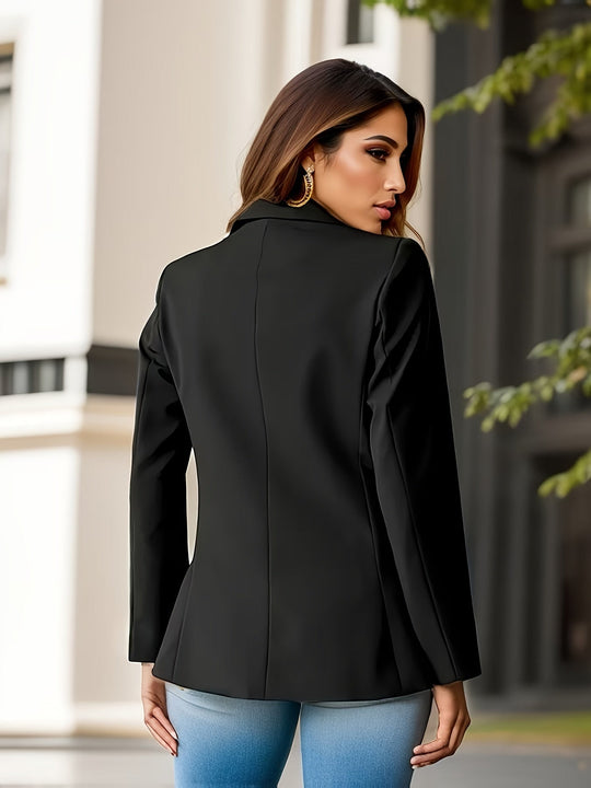 Stilvolle Herbst Klassische Business Blazer mit Seitentaschen für Frauen