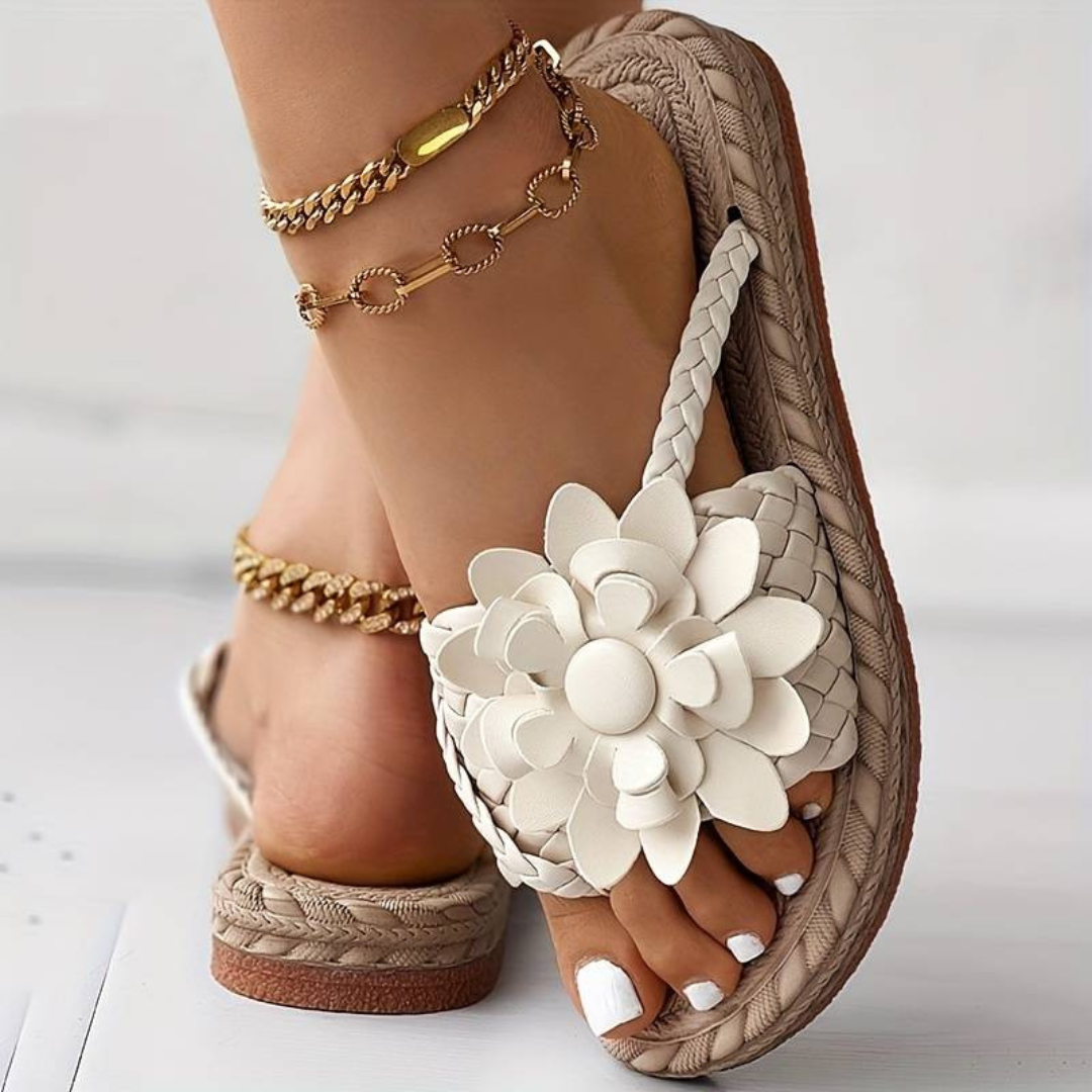 Nord Taschen | Damen-Sandalen mit Offener Zehenspitze und Eleganten Geflochtenen Riemen
