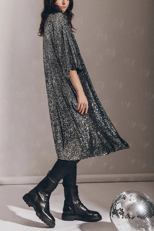 Glamour Kimono aus Pailletten mit Schlüsselloch - Arvani
