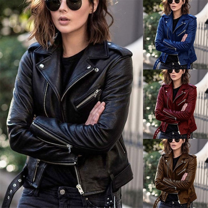 Qualitäts Lederjacke in l Nord Taschenhaften Farben