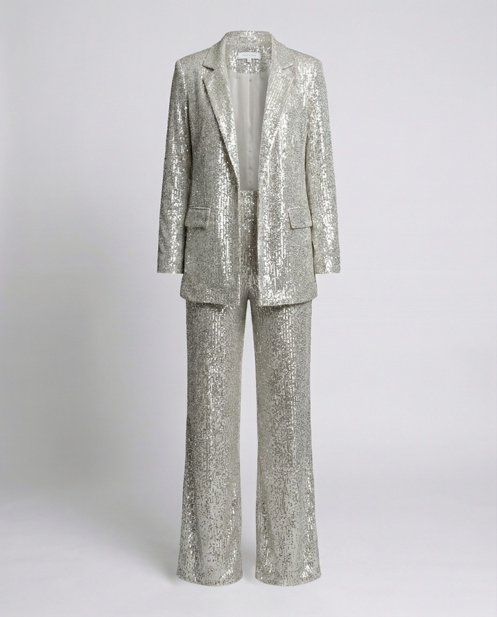 Paillettenanzug Damen High-Wais