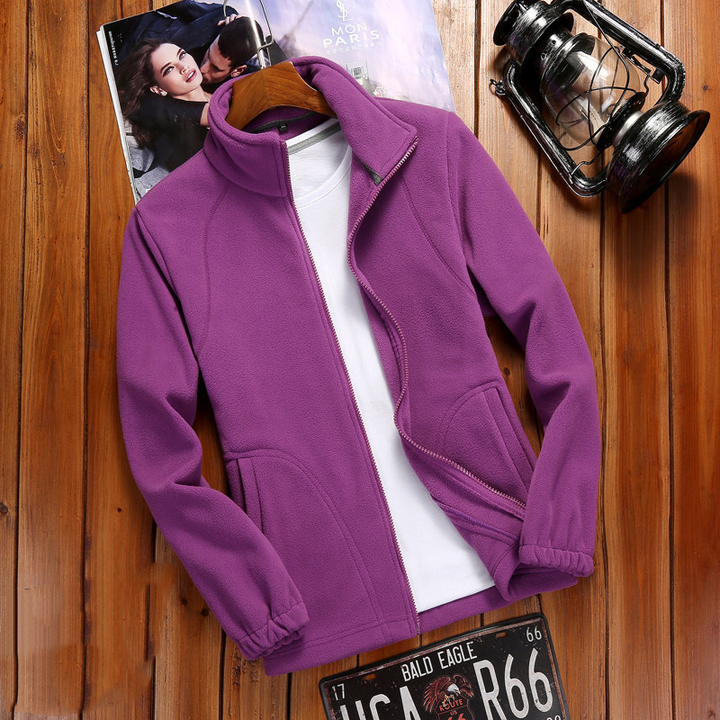Fleecejacke Damen Reißverschluss-Fleece mit Stehkragen