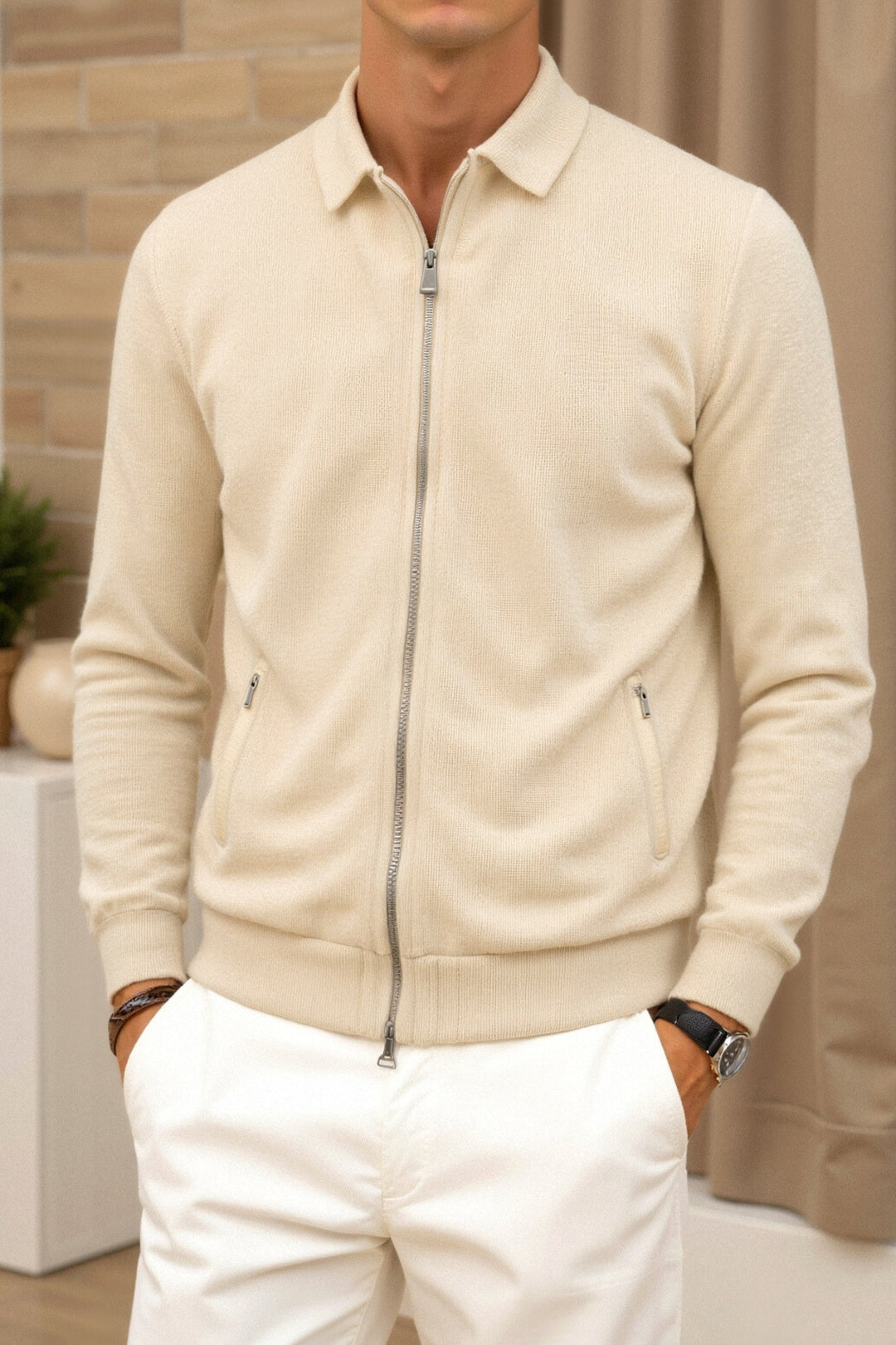 Stilvolle Herrenjacke in Beige