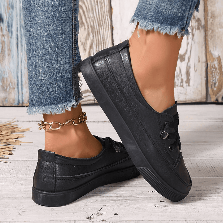 Damen Schnürung Orthopädische Flache Schuhe Nord Taschen