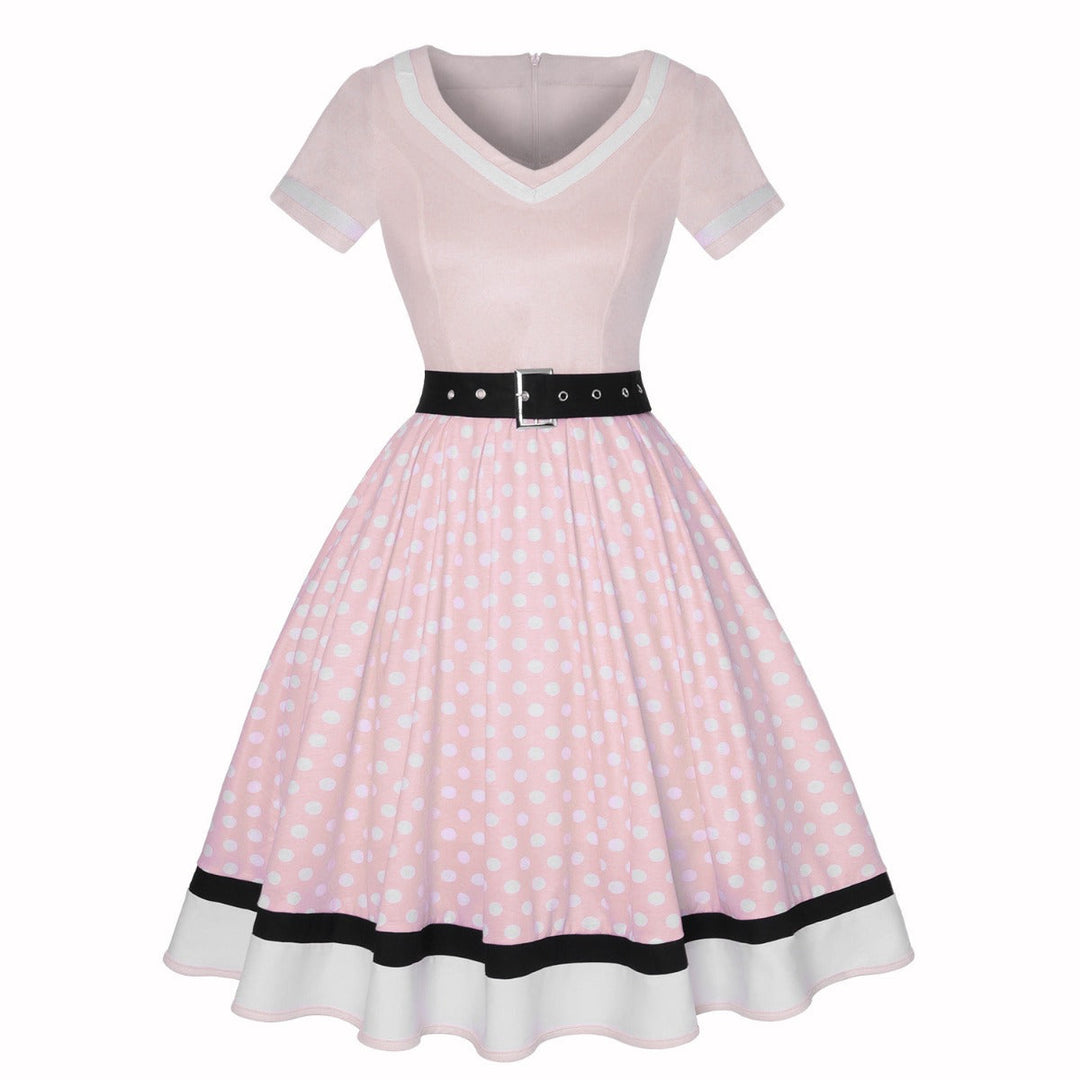 Vintage Hepburn Polka Dot Kleid