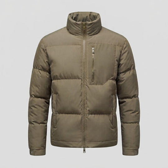 Herren Urbaner Kurz-Puffer mit hohem Stehkragen, Brustreißverschluss & winddichter Hülle Nord Taschen