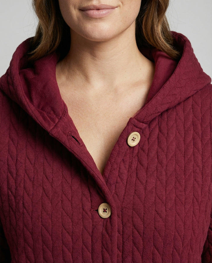 Warme Winterjacke Rotwein Damen