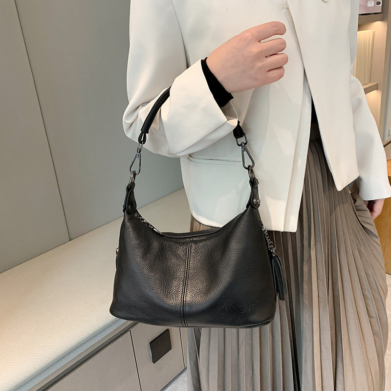 Nord Taschen | Kuhfell Hobo Schultertasche mit Quaste