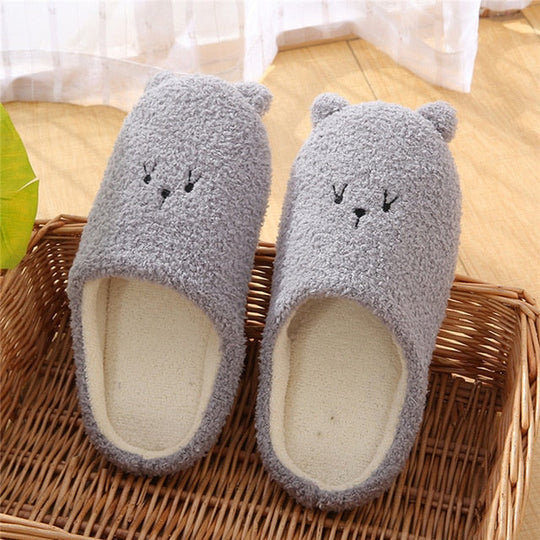 Bequeme Damen Hausschuhe mit Tiermuster