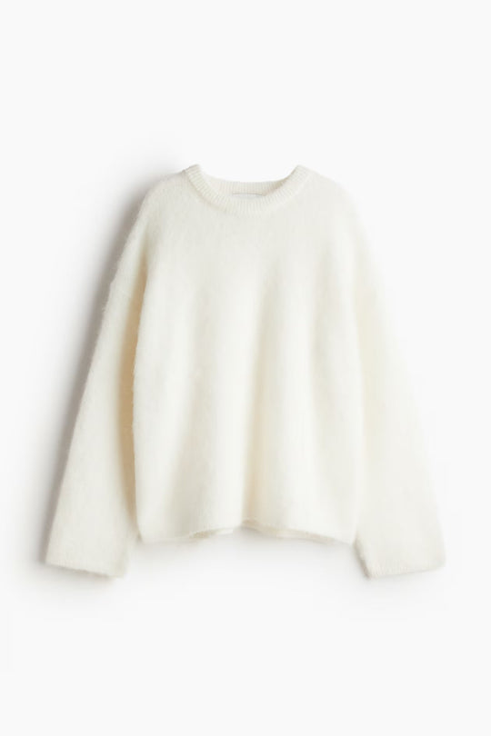 Mohair Crewneck Pullover Avellé