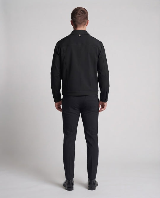 Herren Kastige Oversize-Blousonjacke mit Druckknopf-Leiste und Hemdkragen Nord Taschen