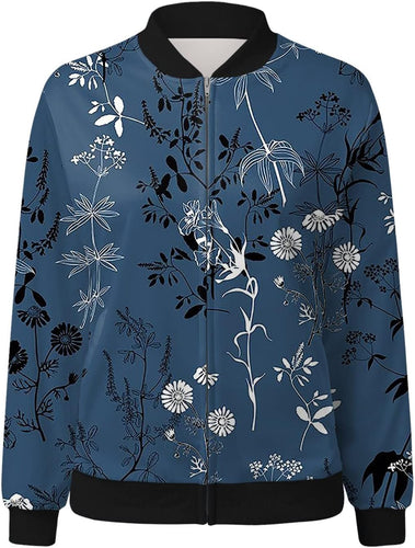 Nord Taschen | Bomberjacke mit Blumenmuster für Damen