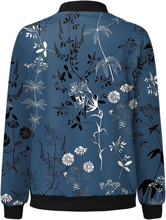Nord Taschen | Bomberjacke mit Blumenmuster für Damen