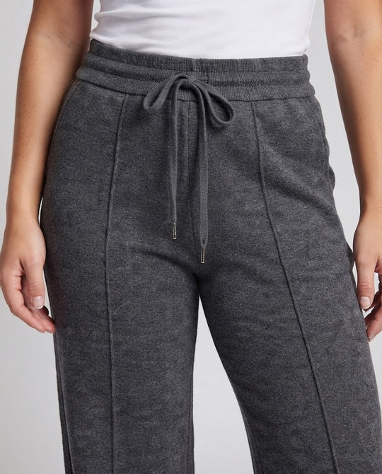 Damen Weite High Waist Loungehose mit Kordelzug, Eingrifftaschen und kuscheliger Strickqualität Nord Taschen